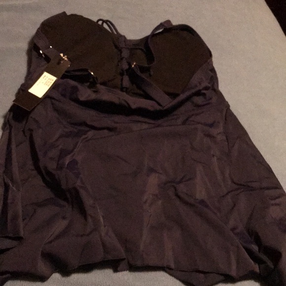 NWT KEEPRONE TANKINI BATHING SUIT NAVY SWIM FLOWY DRESS TOP 12 - Picture 7 of 7